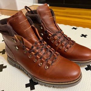 NWT Cole Haan Men’s Zerogrand Hiker Waterproof in British Tan Leather, size 9W